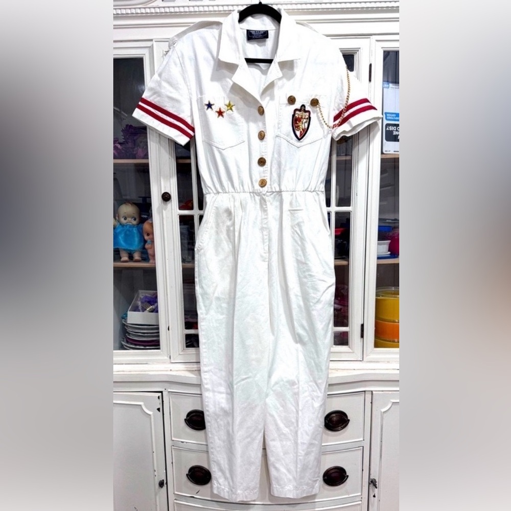 Vintage 1980s White Jumpsuit – PG Collections by Ginger Bort